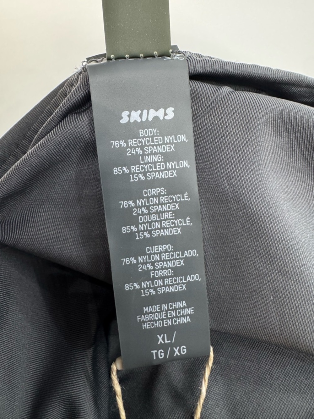Skims Recycled Swim Mid Waist Bottom Gunmetal XL NWT - Picture 9 of 9